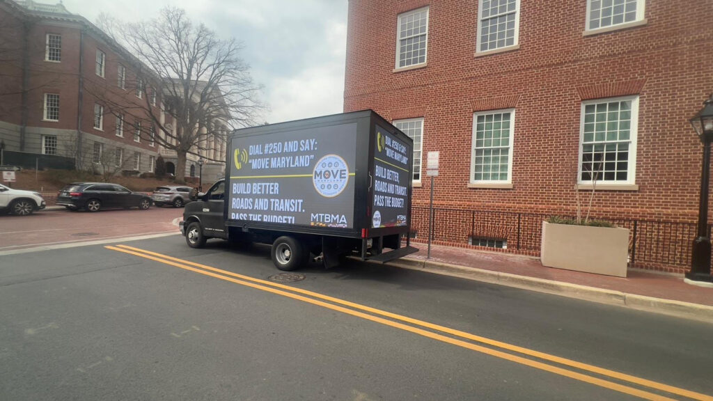 Move Maryland mobile billboard campaign photo